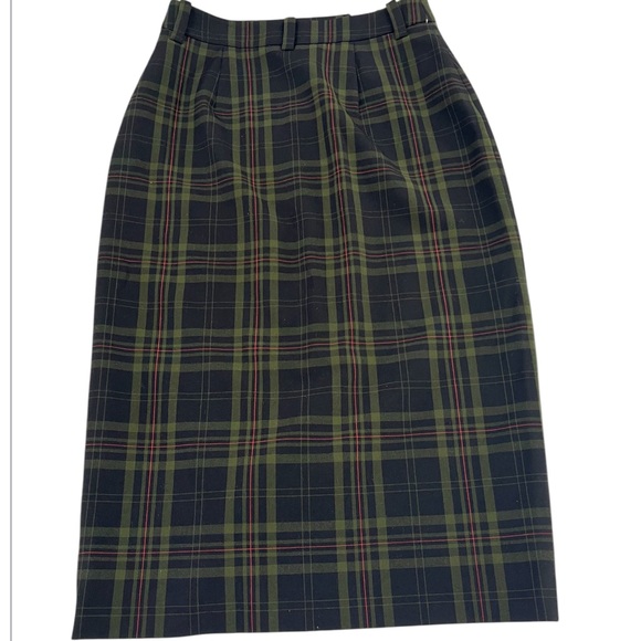 Aritzia Wilfred Leona Midi Pencil Check Plaid Skirt 4 - Picture 5 of 8